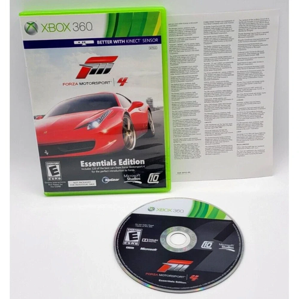 FORZA MOTORSPORT 4 ESSENTIALS EDITION XBOX 360 GAME CIB COMPLETE IN BOX